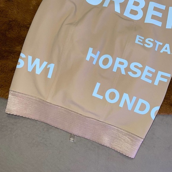 Burberry Horseferry Print Mini Skirt in Nude - Picture 8 of 13